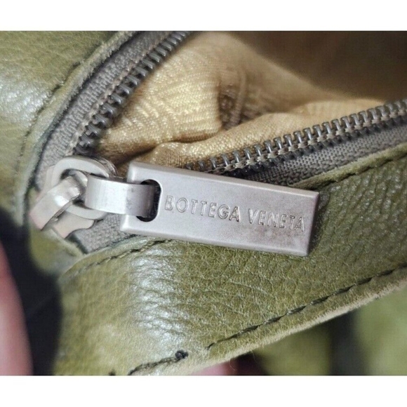 Bottega Venetta leather hand bag/ tote bag Green - Picture 10 of 16